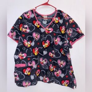 Minnie Mouse Scrub Top